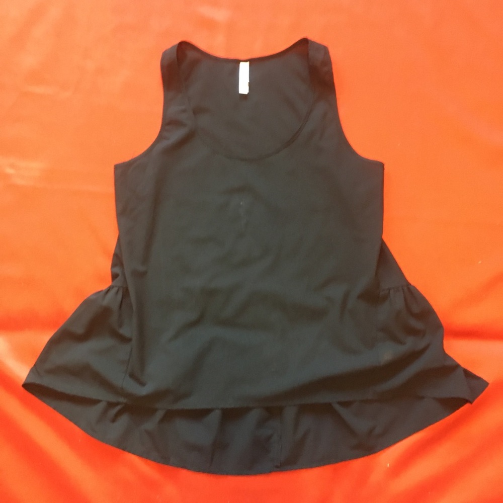Silk feel black ruffle